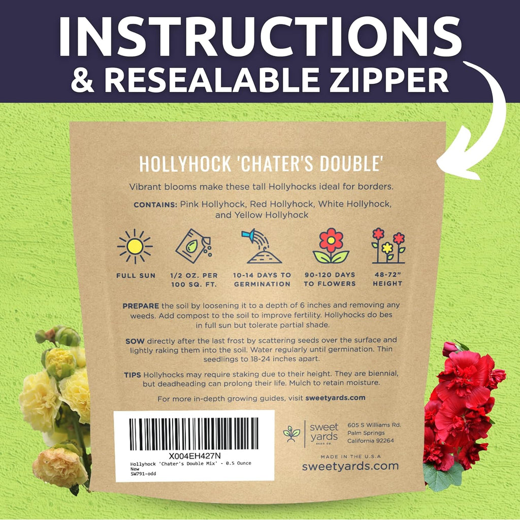 Hollyhock 'Chater's Double' Mix